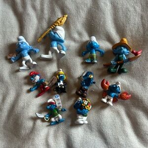 Collection of Smurf toys